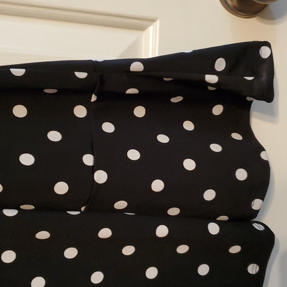Cato Black and White Polka Dot Dress - Picture 4 of 7